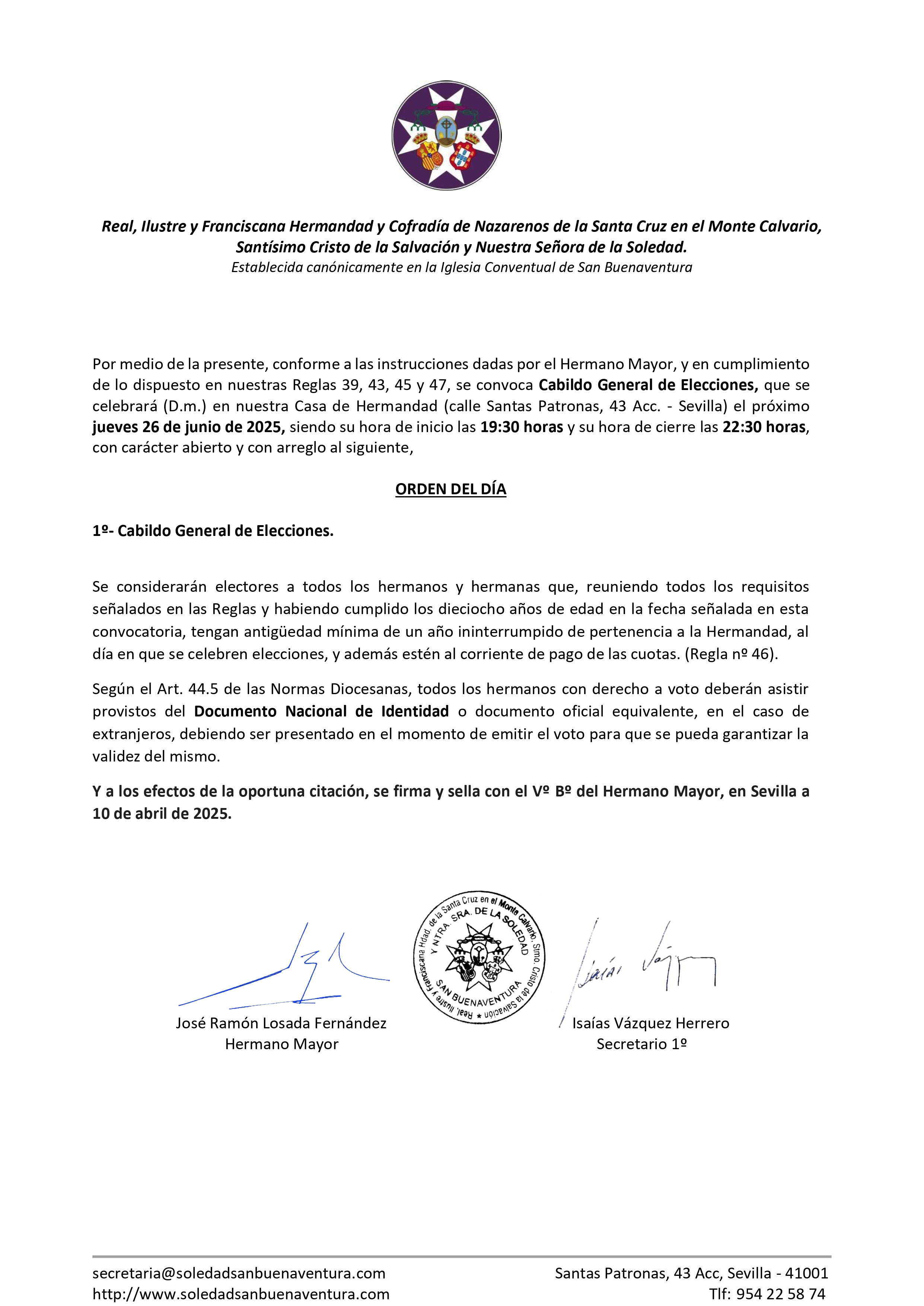2025 06 Convocatoria Cabildo Elecciones