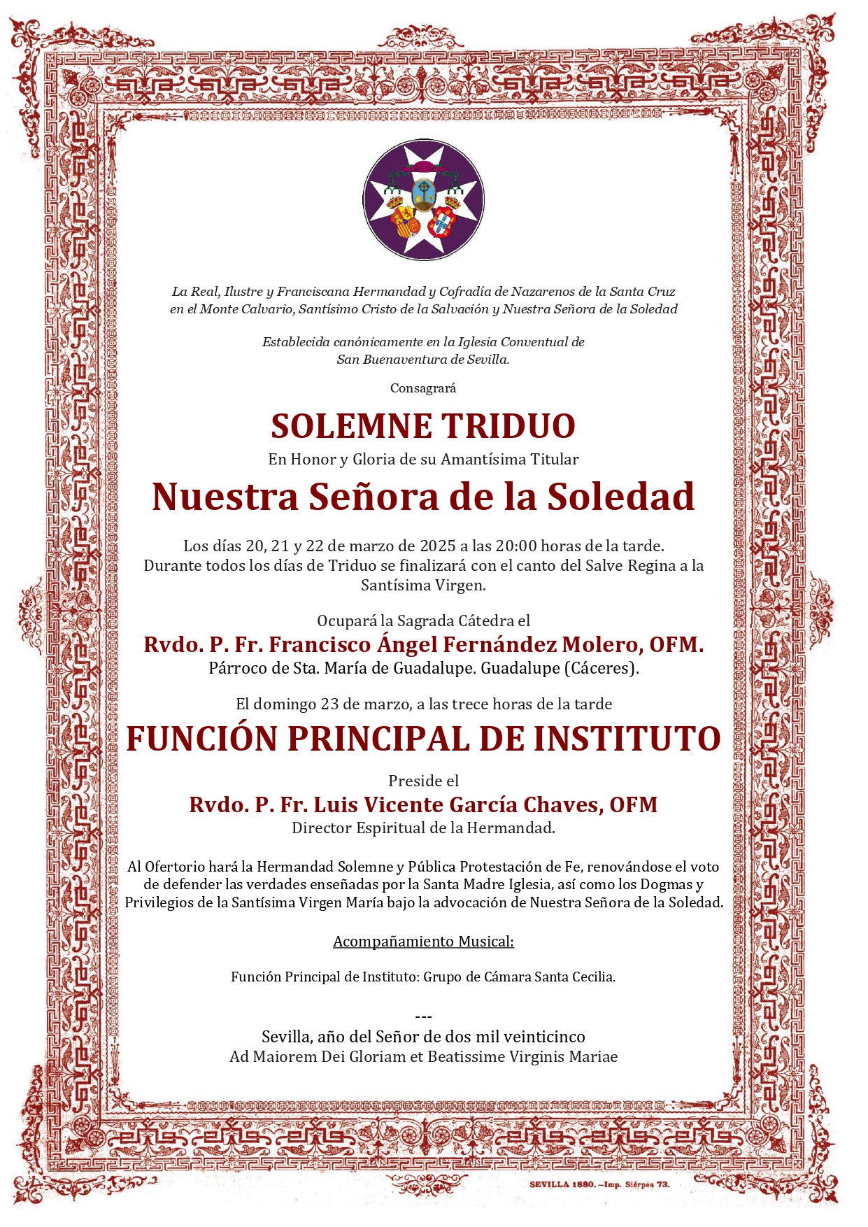 20240201 Convocatoria Triduo Virgen 2024